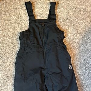 Kids Black Snow Bib Overalls